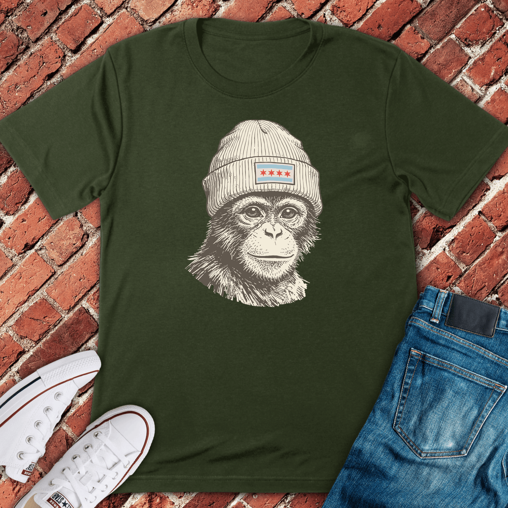 Chicago Chimp T-Shirt - Military Green