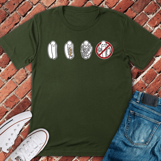 No Ketchup Dog T-Shirt - Military Green