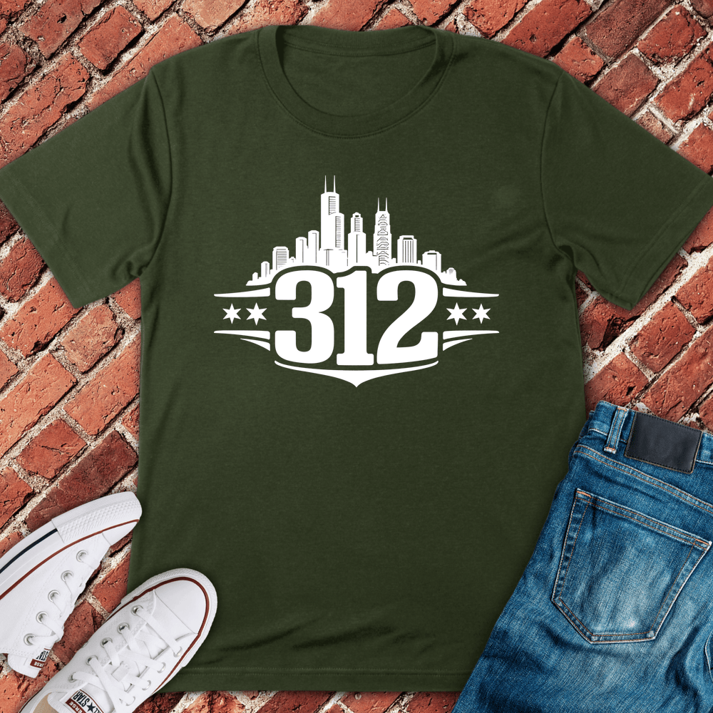 Chicago 312 Pride T-Shirt - Military Green