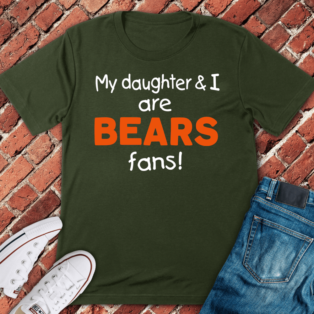 Bears Girl Dad T-Shirt - Military Green