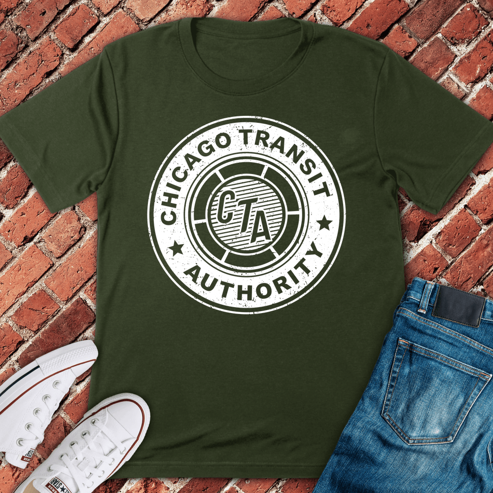 Chicago Cta Seal T-Shirt - Military Green