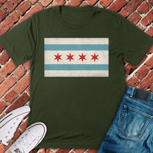 Four Star Chicago T-Shirt - Military Green