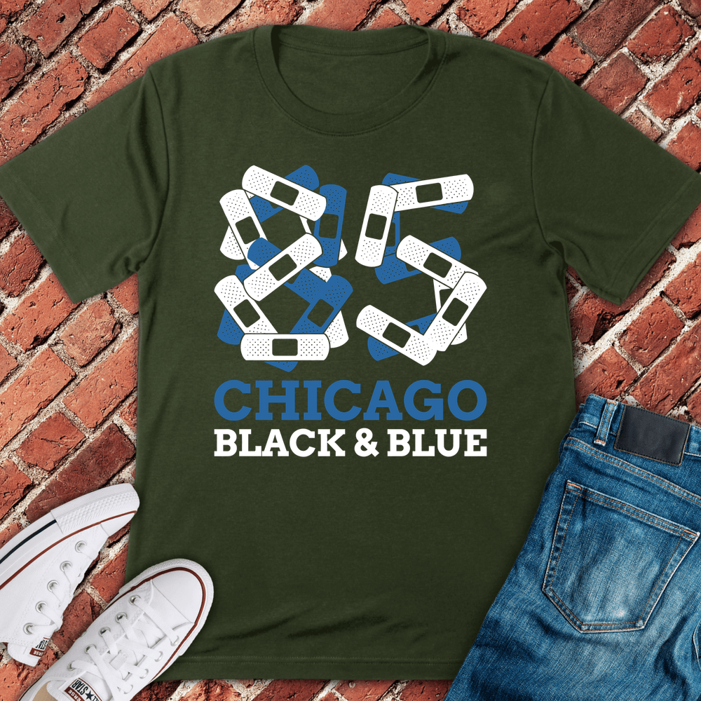 Shattered Chicago T-Shirt - Military Green