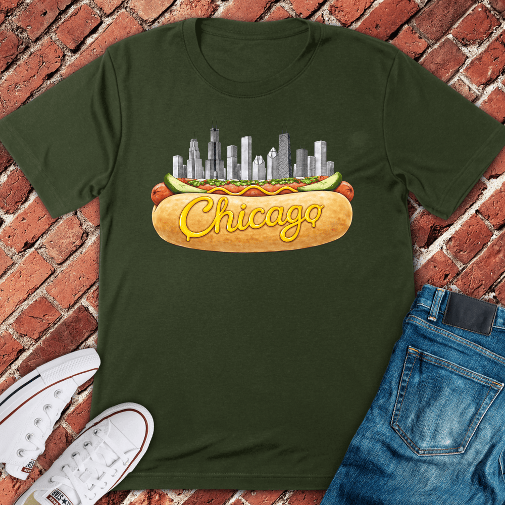 Chicago Dog City T-Shirt - Military Green