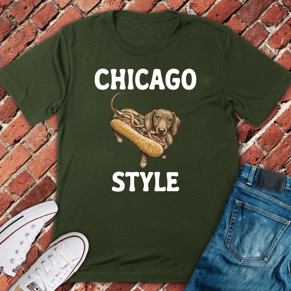 Chicago Style Wiener T-Shirt - Military Green