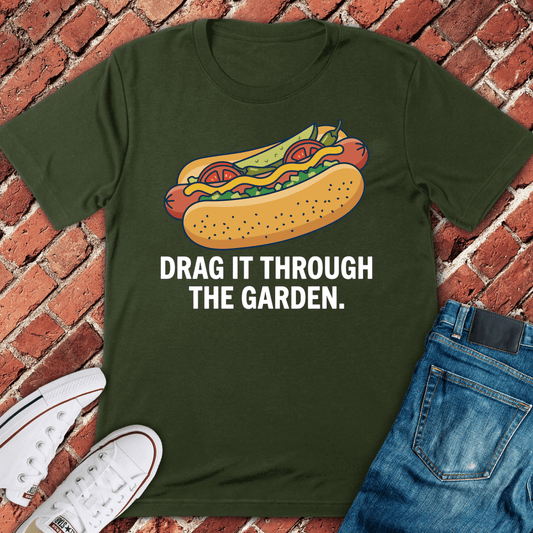 Garden Drag Dog T-Shirt - Military Green