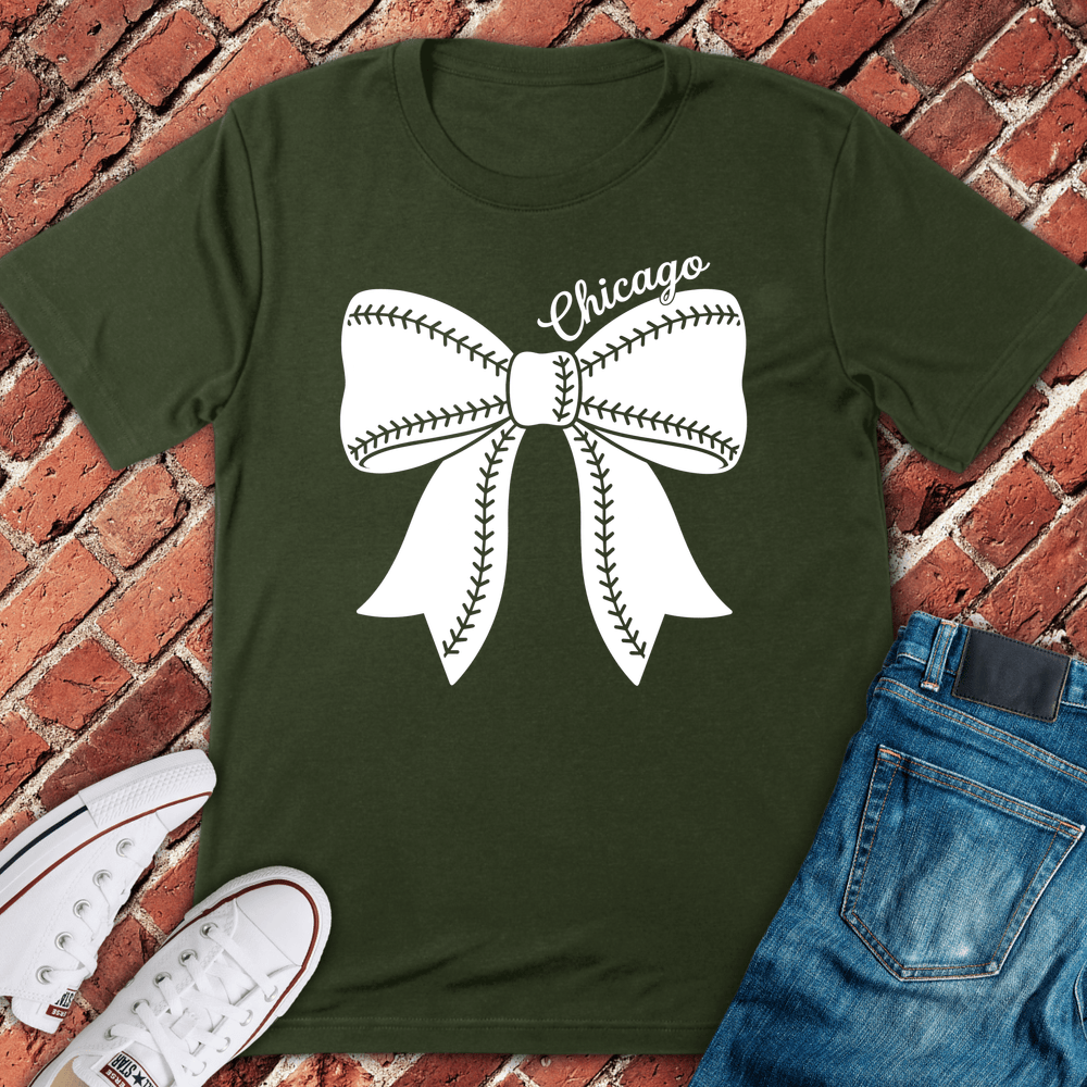 Chicago Ball Bow T-Shirt - Military Green