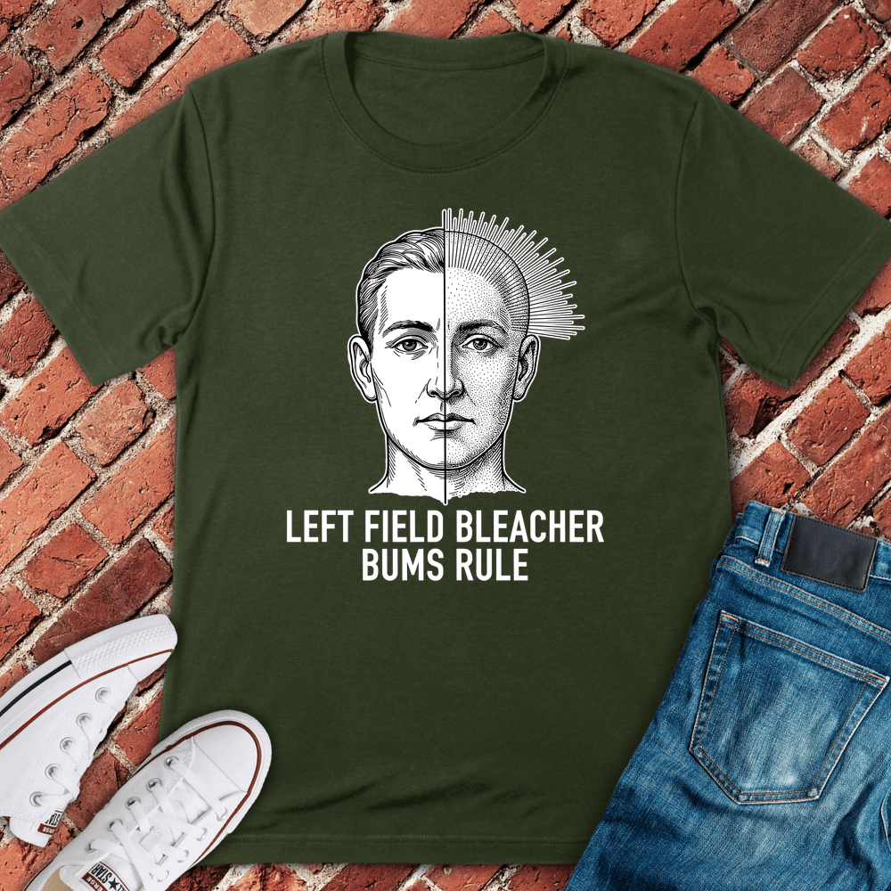 Left Field Bums T-Shirt - Military Green