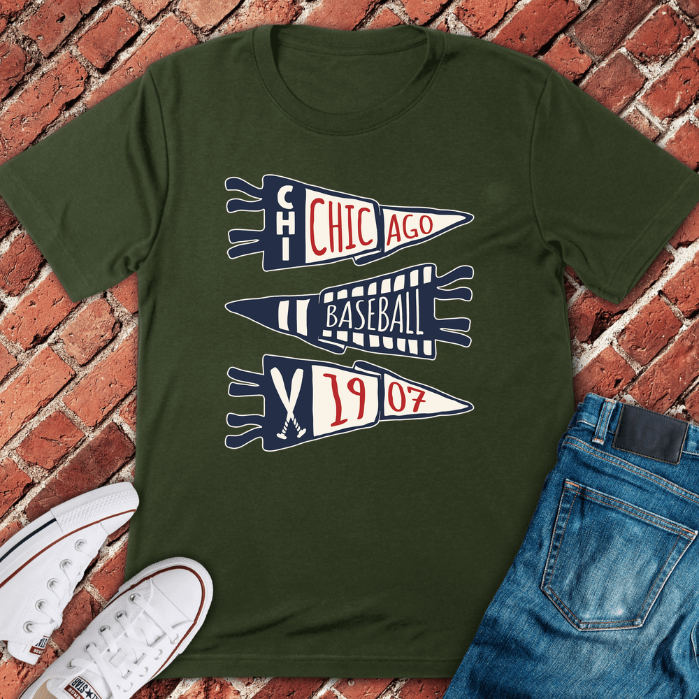 Chicago Pennant Legacy T-Shirt - Military Green