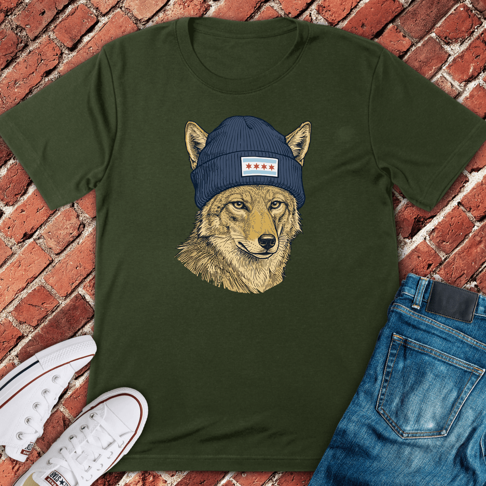 Chi Coyote Knit T-Shirt - Military Green