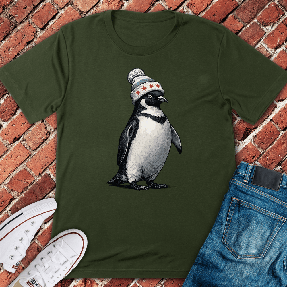 Chi Flag Penguin T-Shirt - Military Green