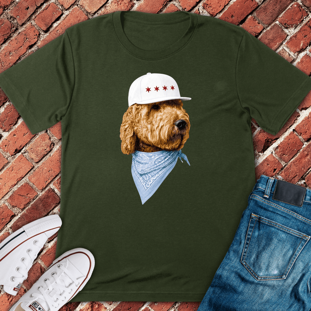 Four Star Pup T-Shirt - Military Green