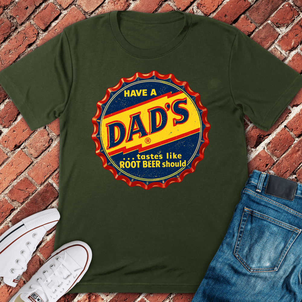 Root Beer Dad T-Shirt - Military Green