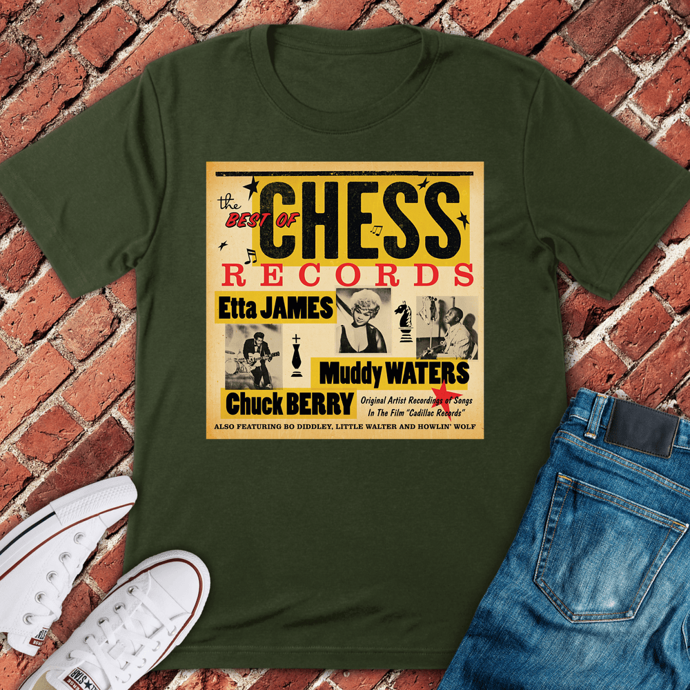Chess Blues T-Shirt - Military Green