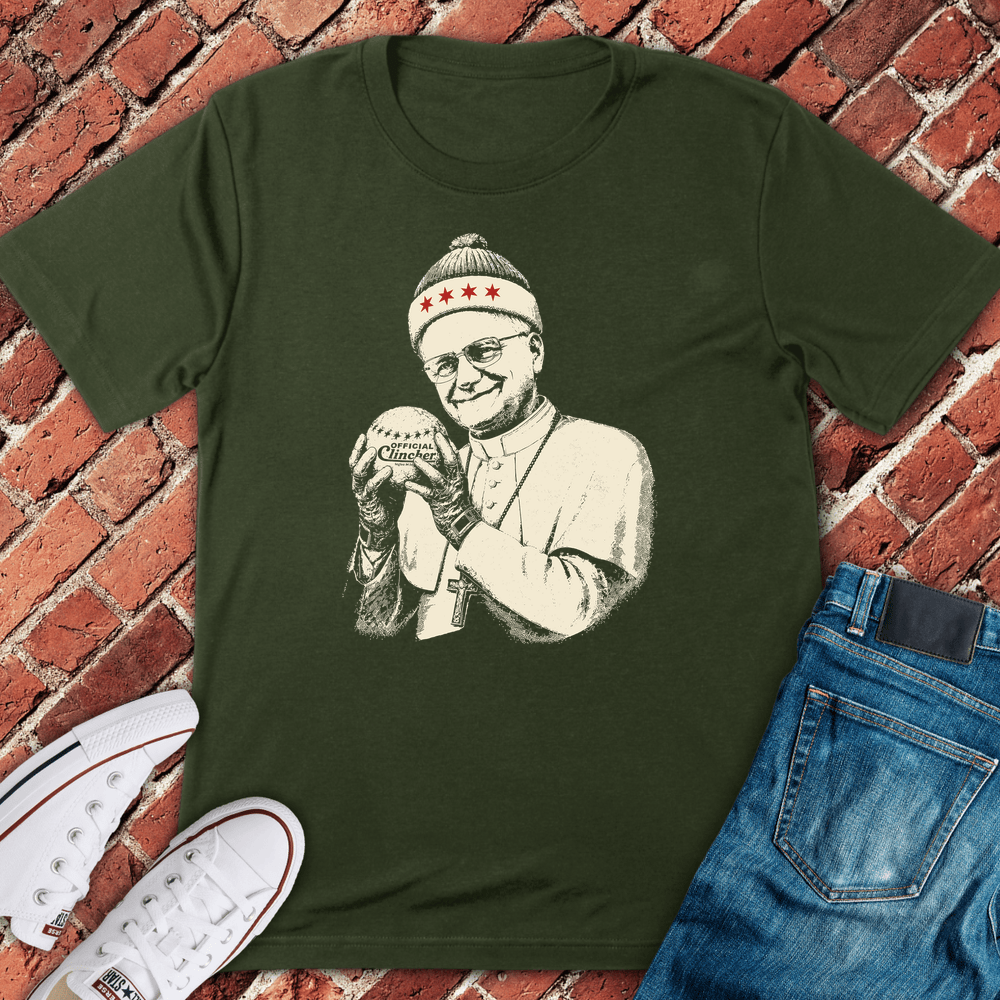 Softball Pope T-Shirt - Military Green