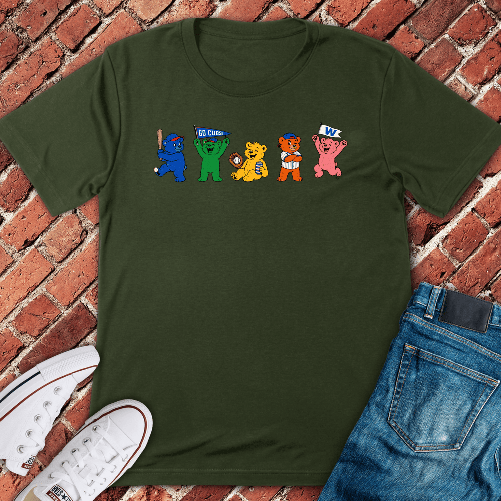 Cubs Bear Parade T-Shirt - Military Green