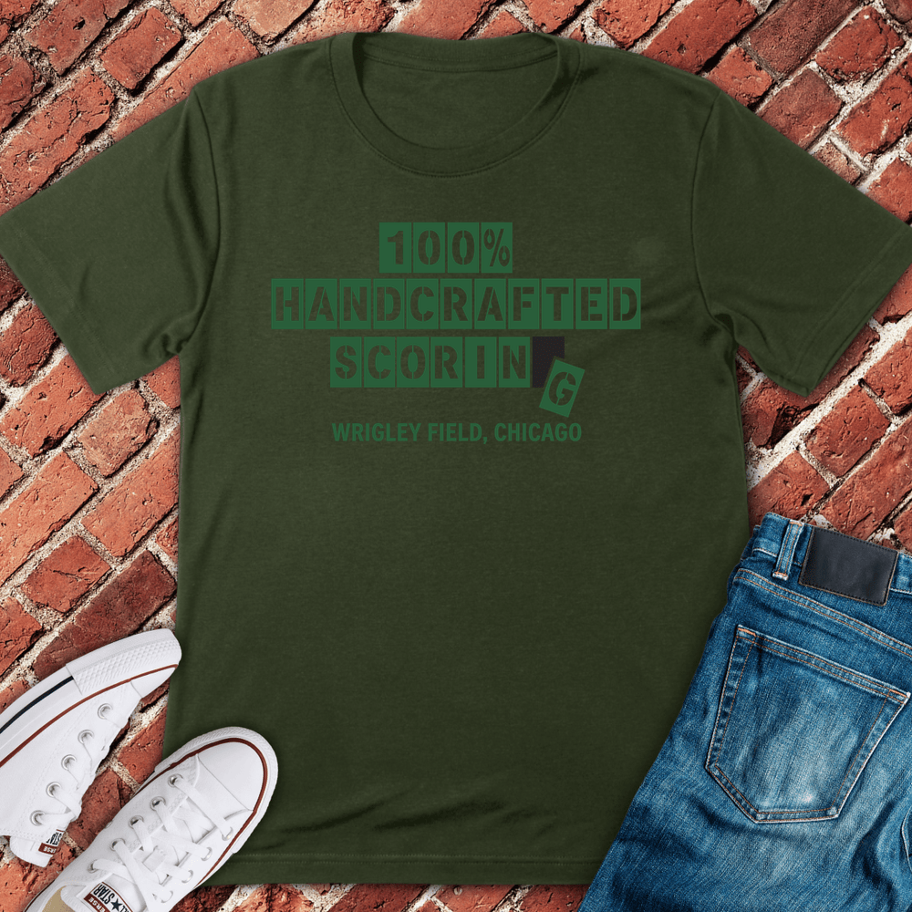 Handcrafted Scoring T-Shirt - Military Green