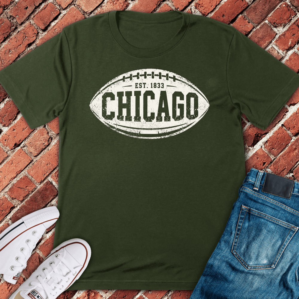 Chicago Football T-Shirt - Military Green