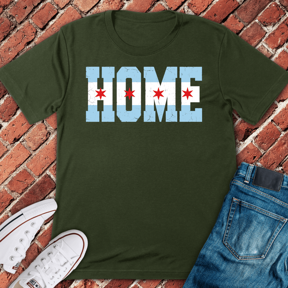 Chicago Home T Shirt - Military Green