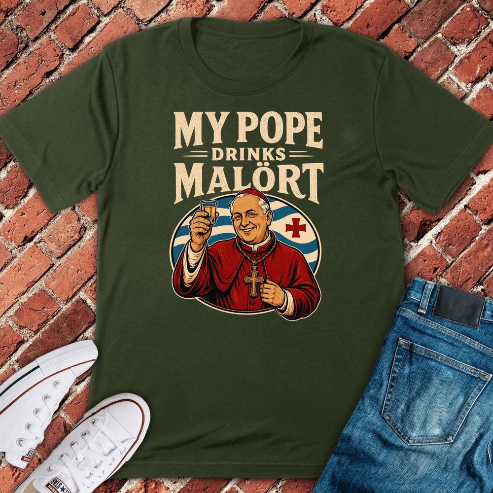 Malort Pope T-Shirt - Military Green