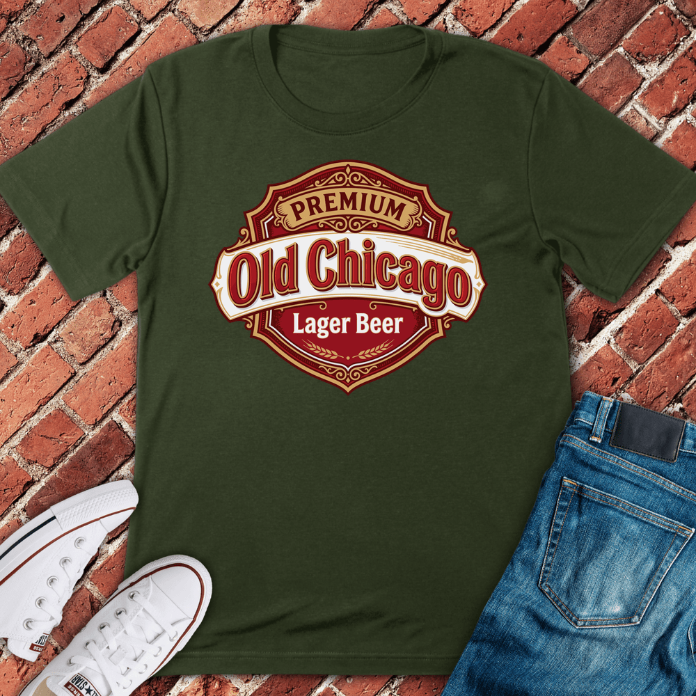 Old Chicago Lager T-Shirt - Military Green