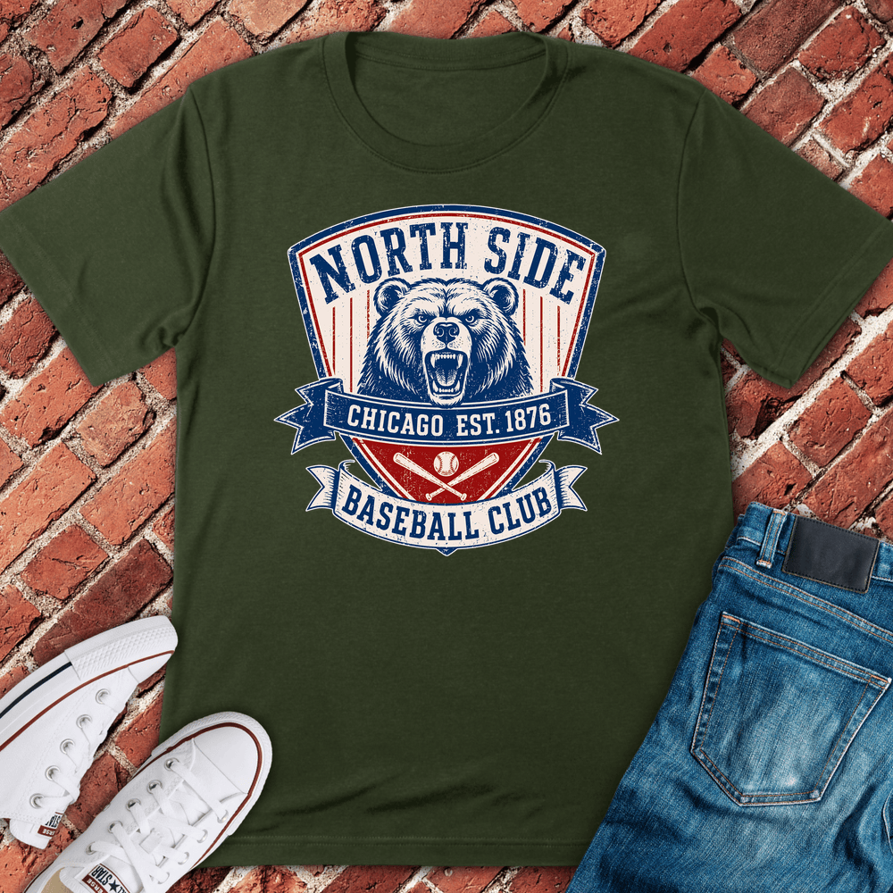 North Side Club T-Shirt - Military Green