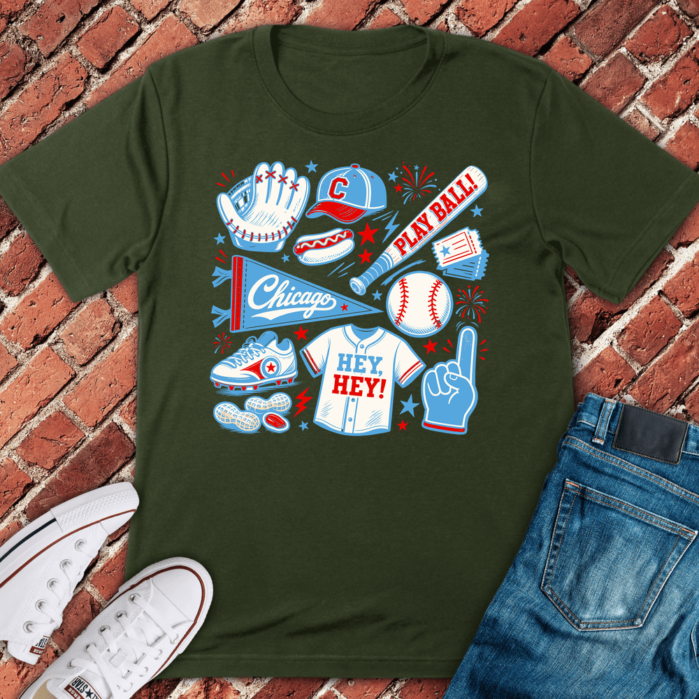 Chi Play Ball T-Shirt - Military Green