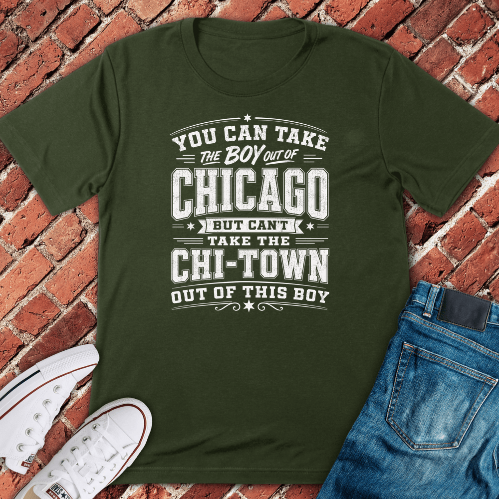 Chi Town Heart T-Shirt - Military Green