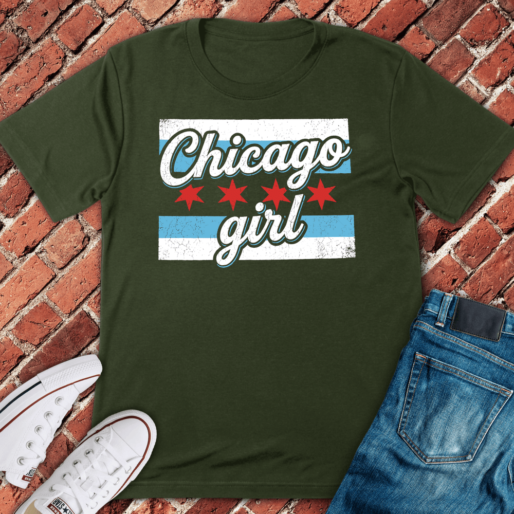 Chi City Girl T-Shirt - Military Green