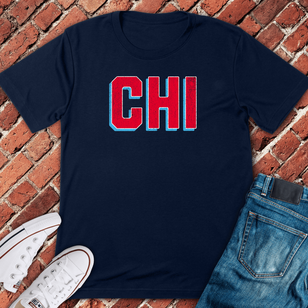 Chi Primary Initials T-Shirt - Navy