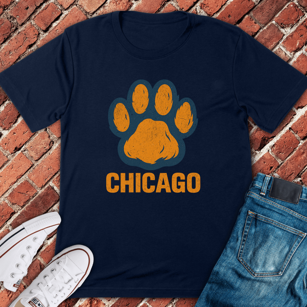 Chicago Pawprint T-Shirt - Navy
