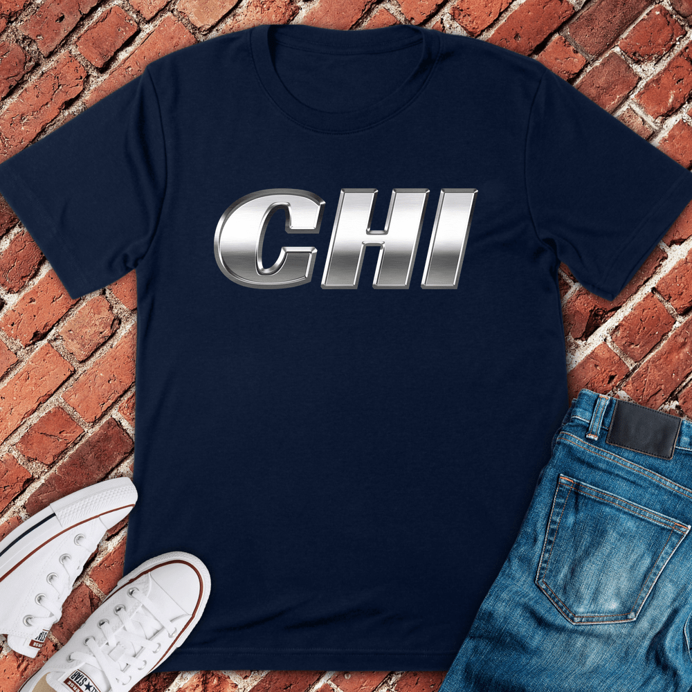 Chrome Chi Bold T-Shirt - Navy