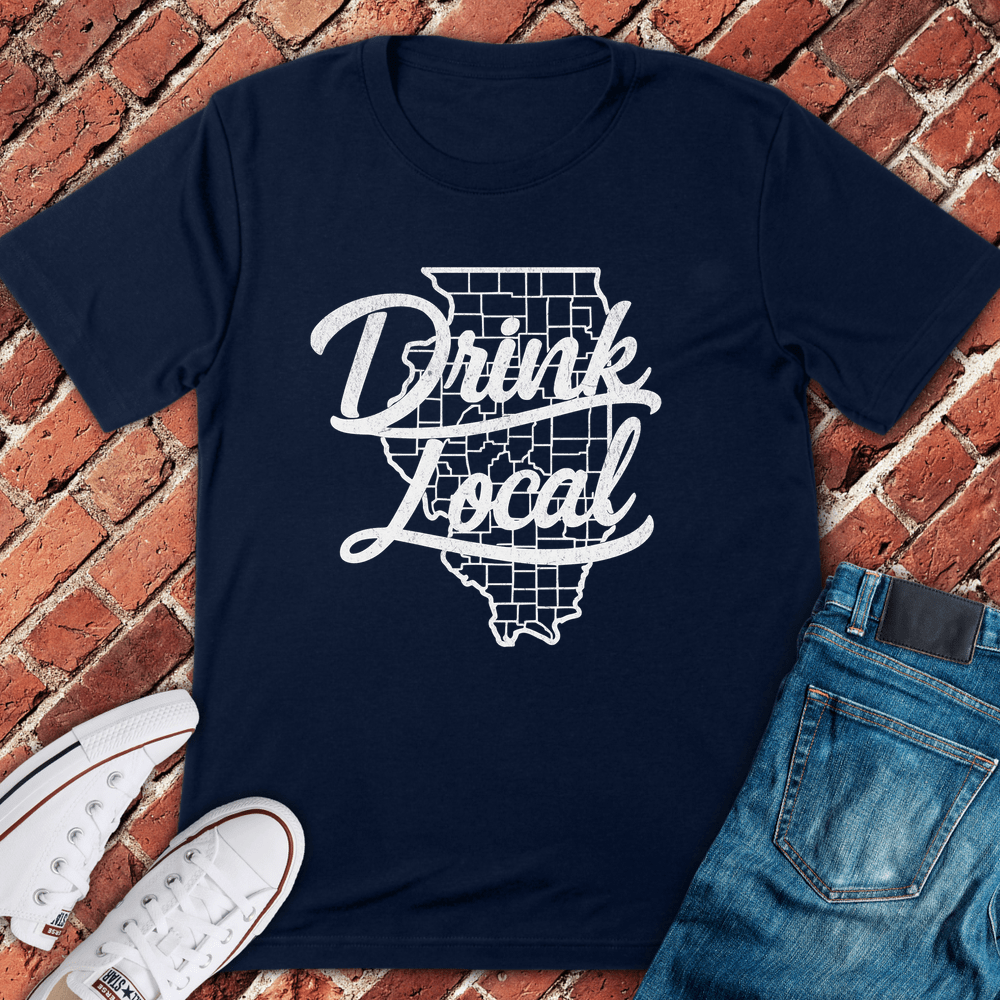 Drink Local T-Shirt - Navy