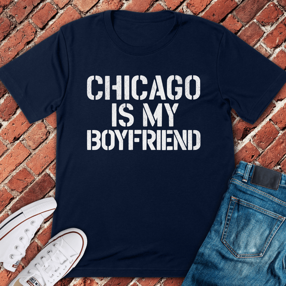 Chicago Boyfriend T-Shirt - Navy