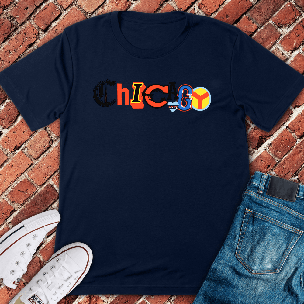 Colorful Chicago T-Shirt - Navy