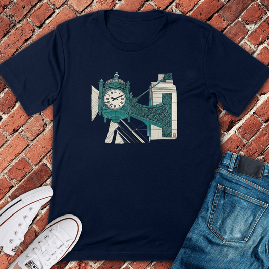 Marshall Clock T-Shirt - Navy