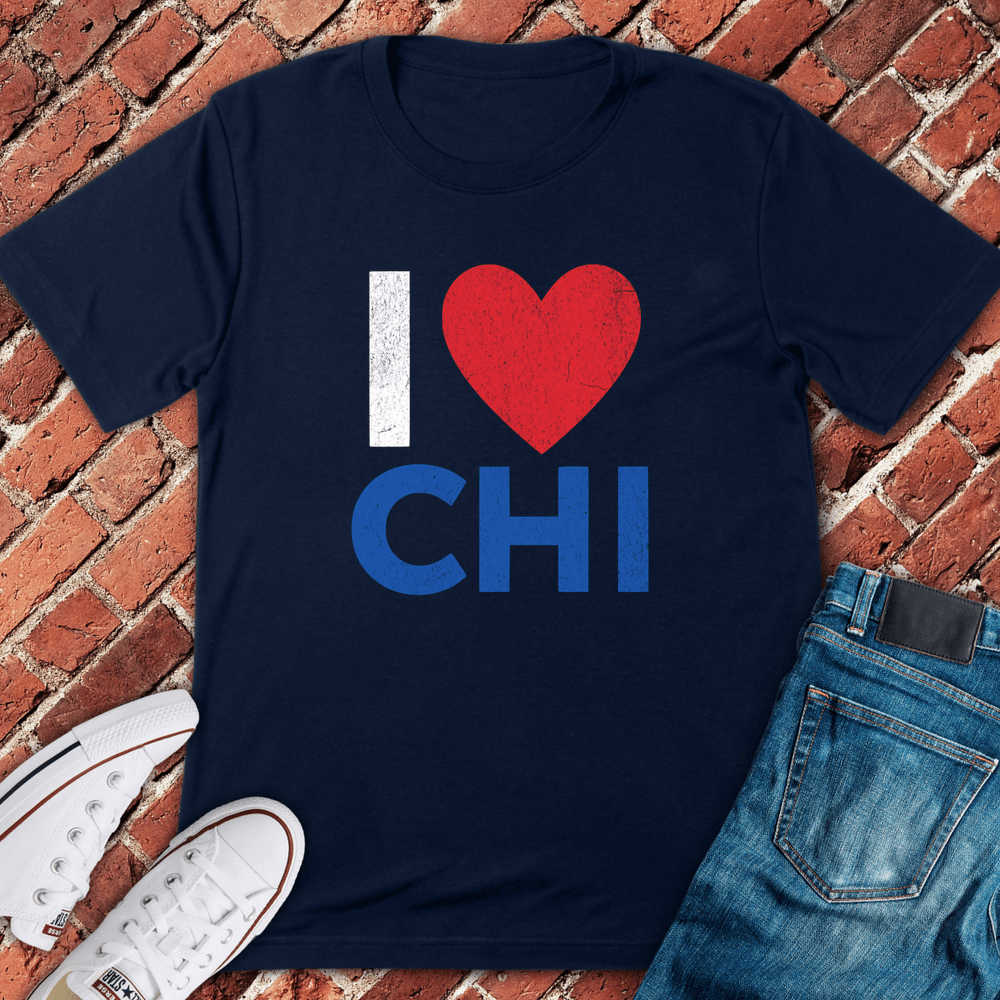 I Heart Chi Colors T-Shirt - Navy
