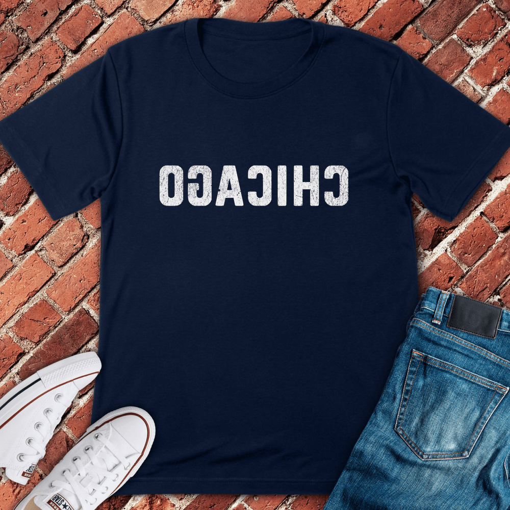 Flipped Chicago T-Shirt - Navy