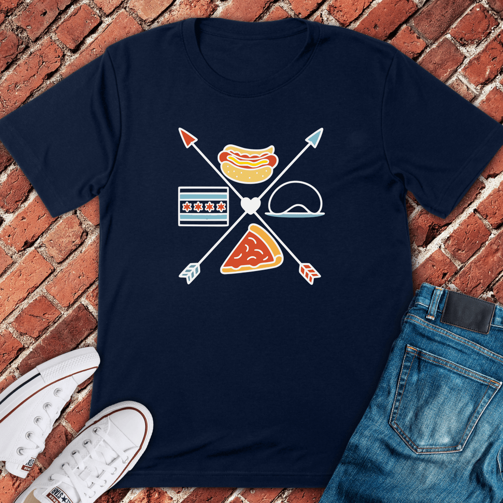 Chicago Eats T-Shirt - Navy