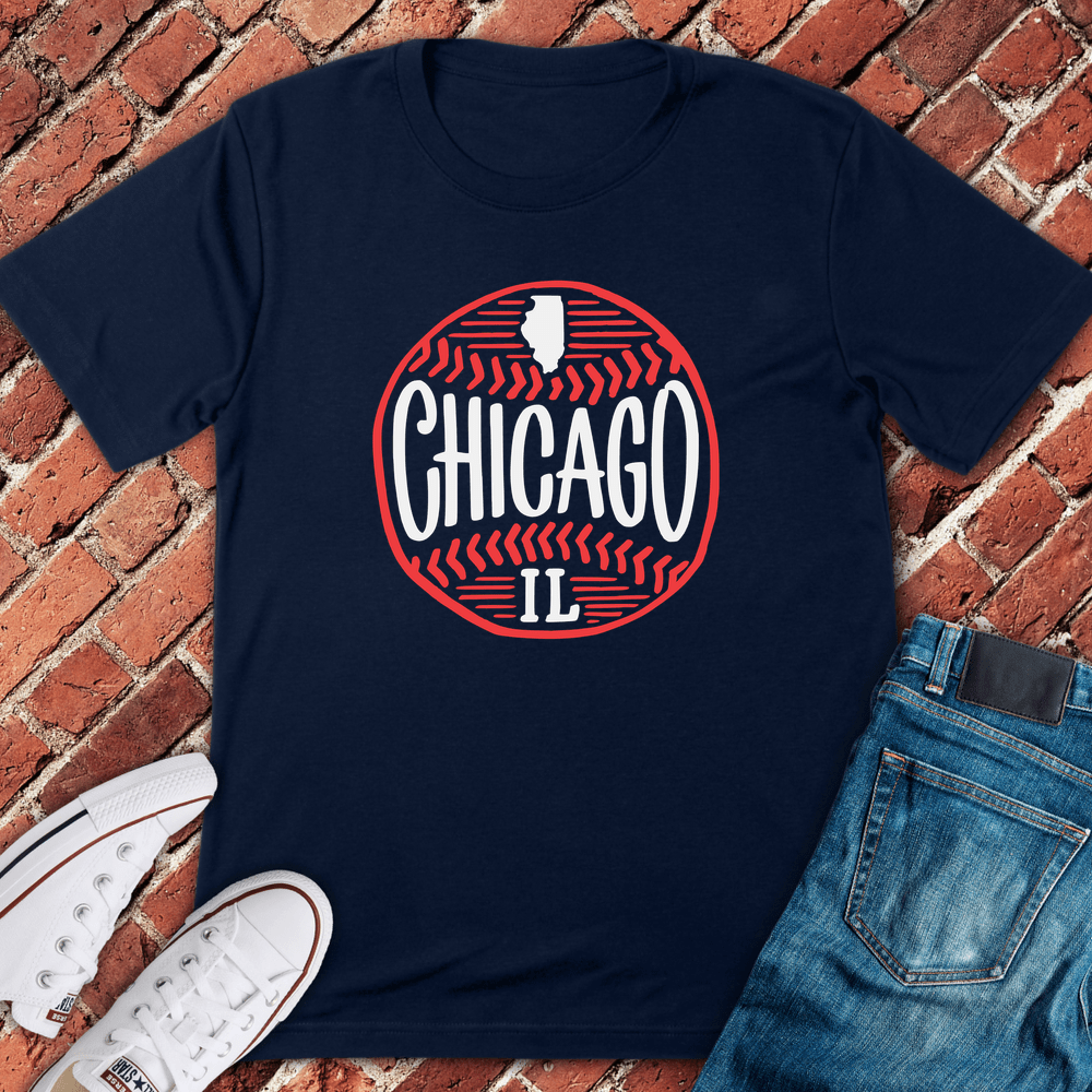 Chicago Baseball Vibes T-Shirt - Navy