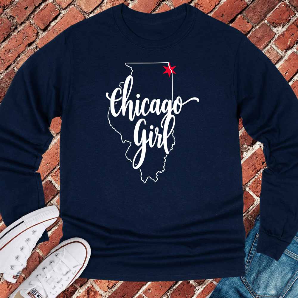 Chicago Girl Long Sleeve - Navy