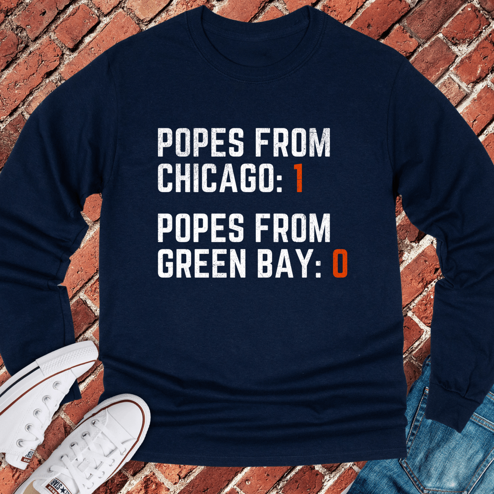Popes From Chicago Long Sleeve - Navy