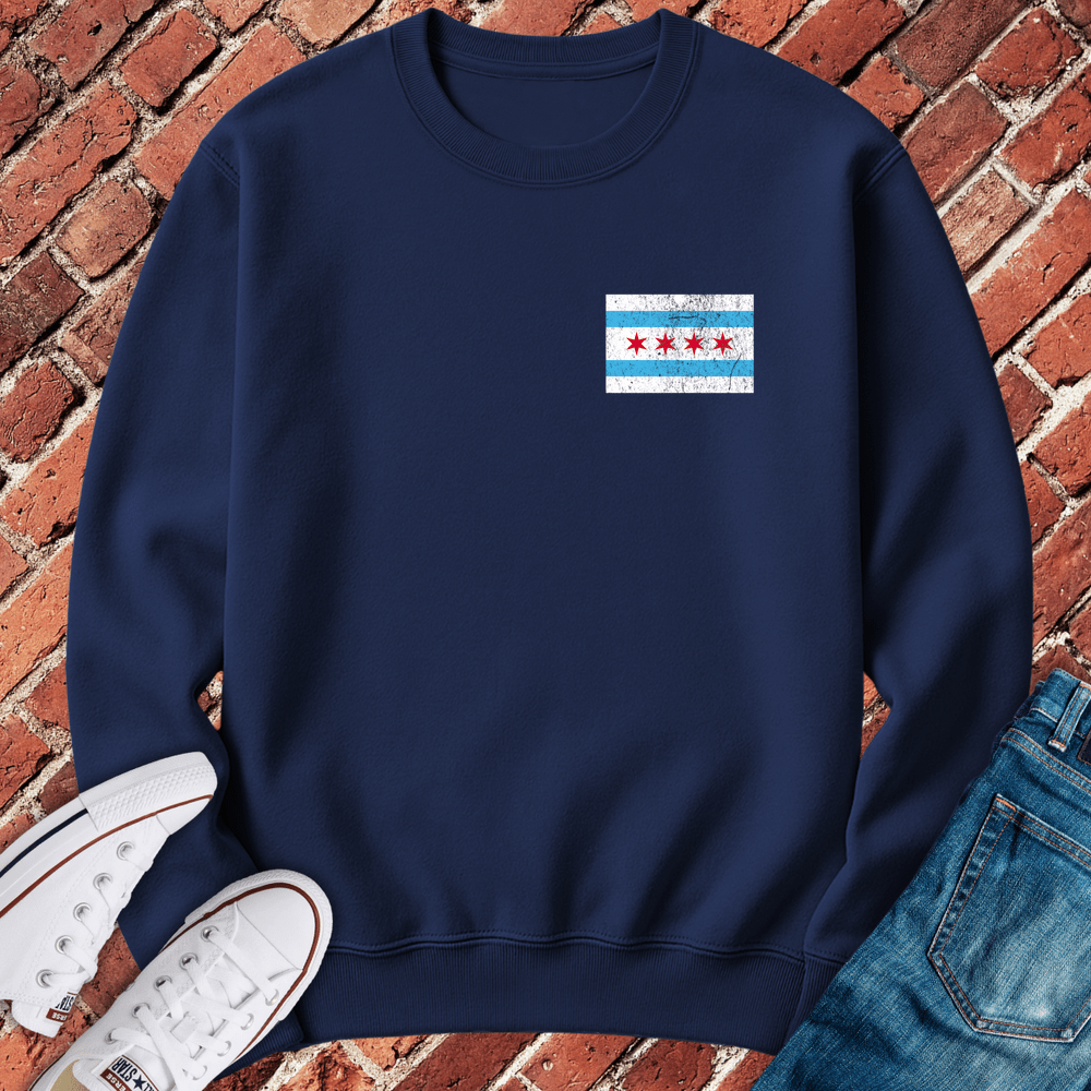 Chicago Flag Logo Crewneck - Navy