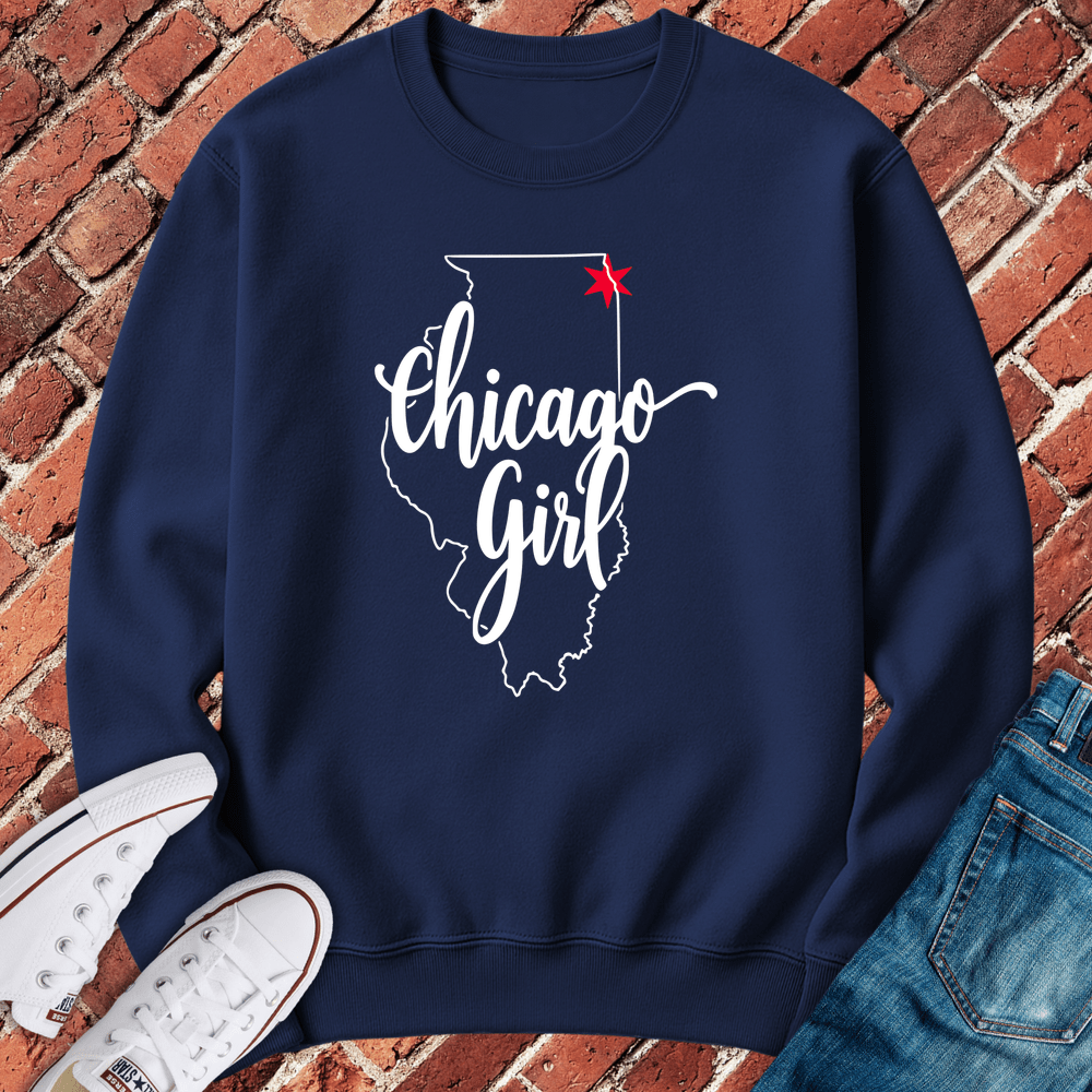Chicago Girl Crewneck - Navy