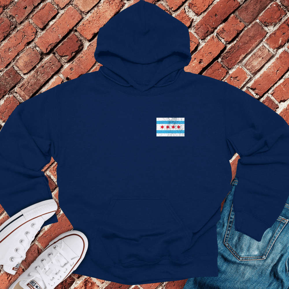 Chicago Flag Logo Hoodie - Navy