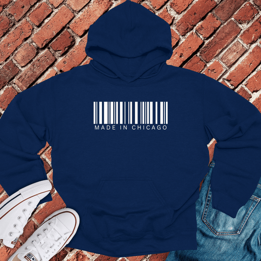 Chicago Barcode Hoodie - Navy