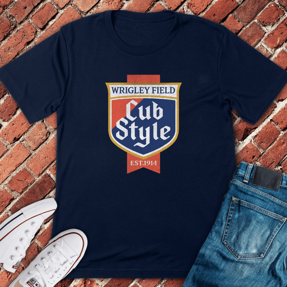 Cub Style Badge T-Shirt - Navy