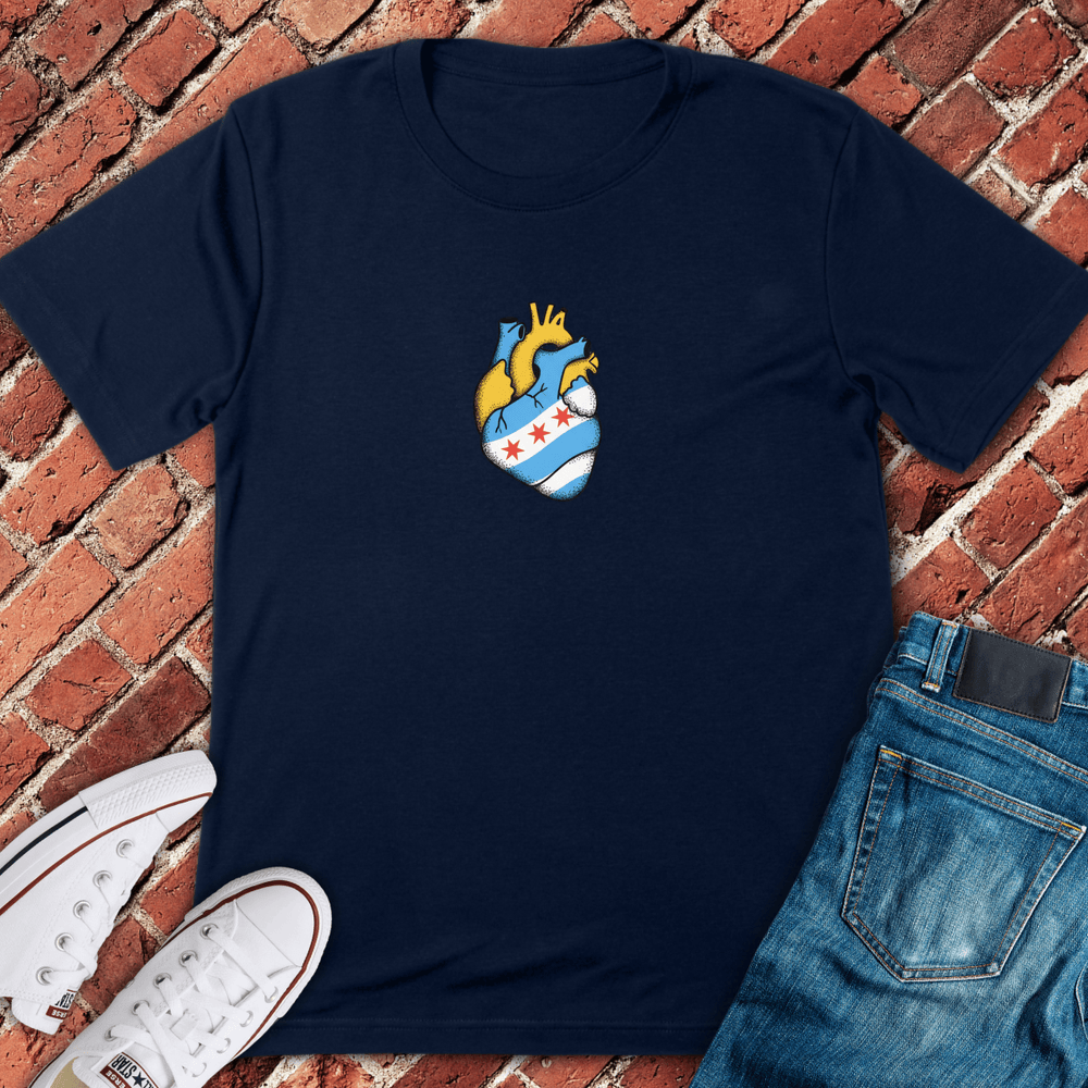 Flag Heart T-Shirt - Navy