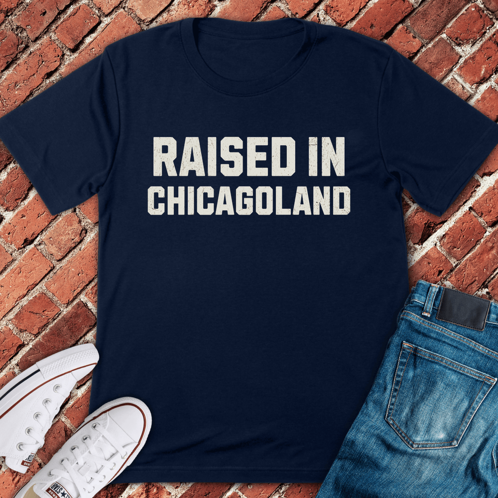 Raised In Chicagoland T-Shirt - Navy