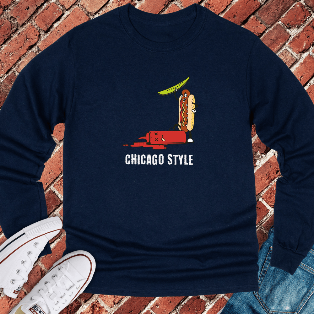Chicago Dog Wins Long Sleeve - Navy